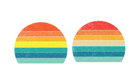 Grunge Retro Sunset Svg