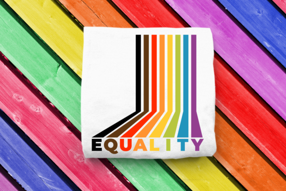 LGBT POC Equality with Retro Stripes SVG